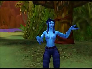 A Warcraft Character Showing A Seductive Dance